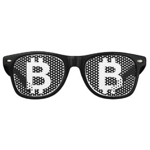 Lunettes de soleil rétro de fête Bitcoin B Cool