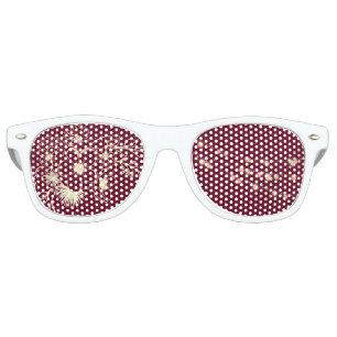 Lunettes de soleil rétro de la fête du mariage rou