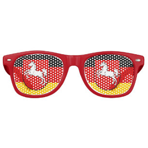 Lunettes de soleil rétro drapeau de Basse-Saxe