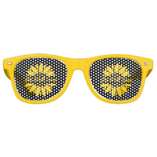 Lunettes de soleil rétro Fête Tournesol Bon rétabl