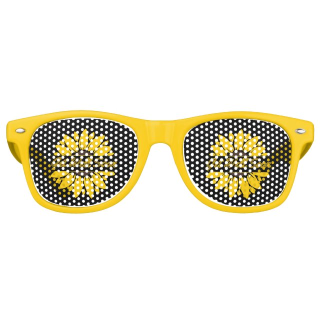 Lunettes de soleil rétro Fête Tournesol Bon rétabl (Devant)