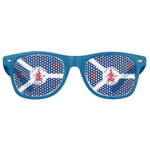 Lunettes de soleil rétro Flag Fort Wayne, Indiana