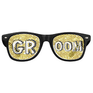 Lunettes de soleil rétro GROOM dorées / Lunettes d