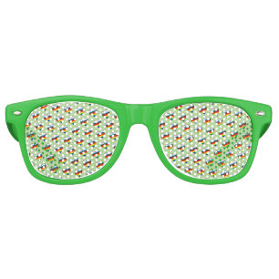 Lunettes de soleil rétro Motif Rainbow Heart