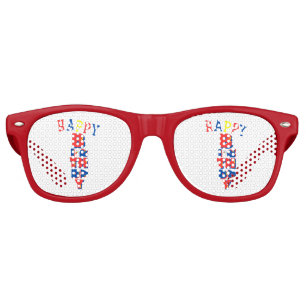 Lunettes de soleil rétro pour fête d'anniversaire