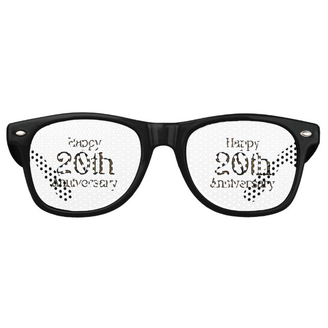 Lunettes de soleil rétro pour fête de 20e annivers (Devant)