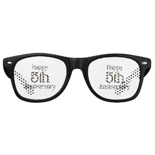 Lunettes de soleil rétro pour fête de 5e anniversa