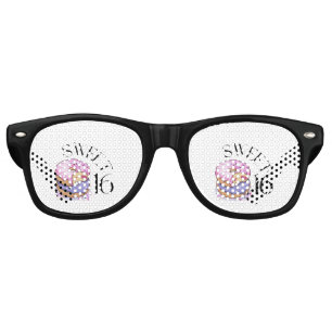 Lunettes de soleil rétro pour fête Sweet 16