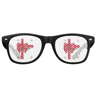 Lunettes de soleil rétro pour la fête rouge de la 