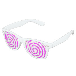 Lunettes de soleil rétro rose hypnotisées