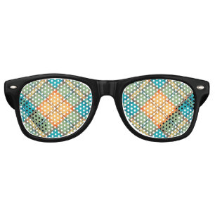 Lunettes de soleil rétro tartan Kingfisher