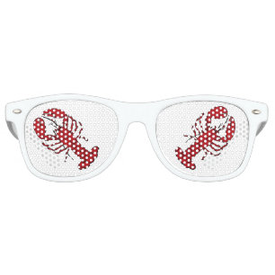 Lunettes de soleil rétrogrades de homard rouge