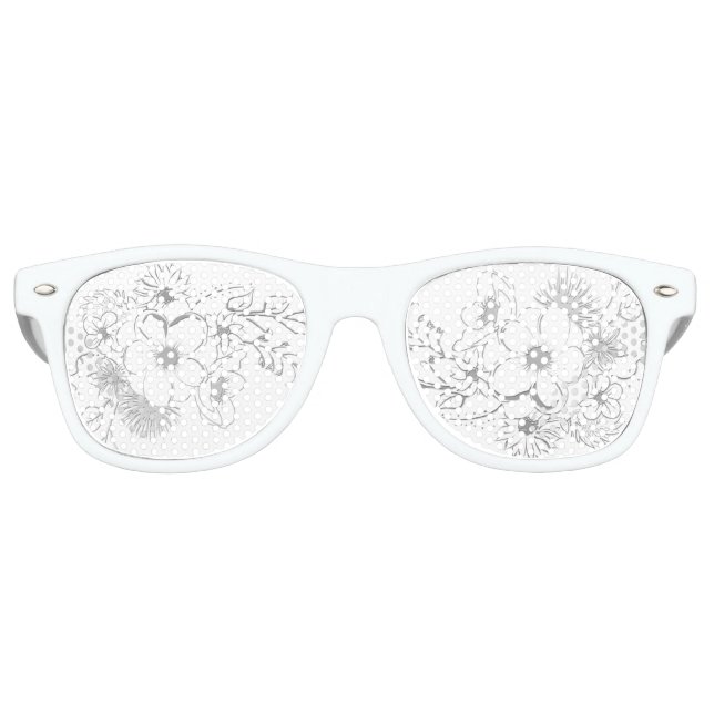 Lunettes de soleil rétros du mariage floral (Devant)