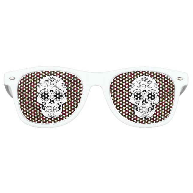 Lunettes de soleil rouge rockabilly rétro (Devant)