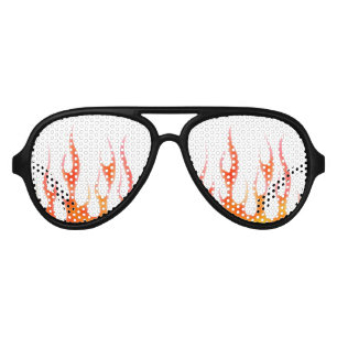 lunettes de soleil rouges de partie de flamme