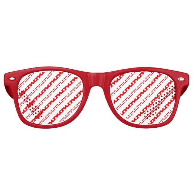 Lunettes de soleil rouges Sucre de canne de Noël (Devant)