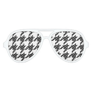 Lunettes de soleil sauvages de pied-de-poule de