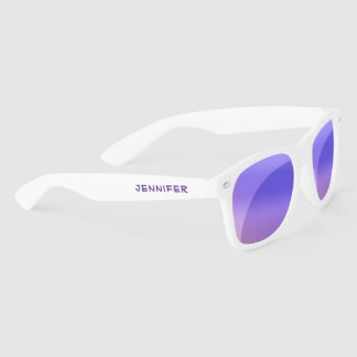 Lunettes De Soleil Simple Élégant Violet Nom Personnalisé Personnalis