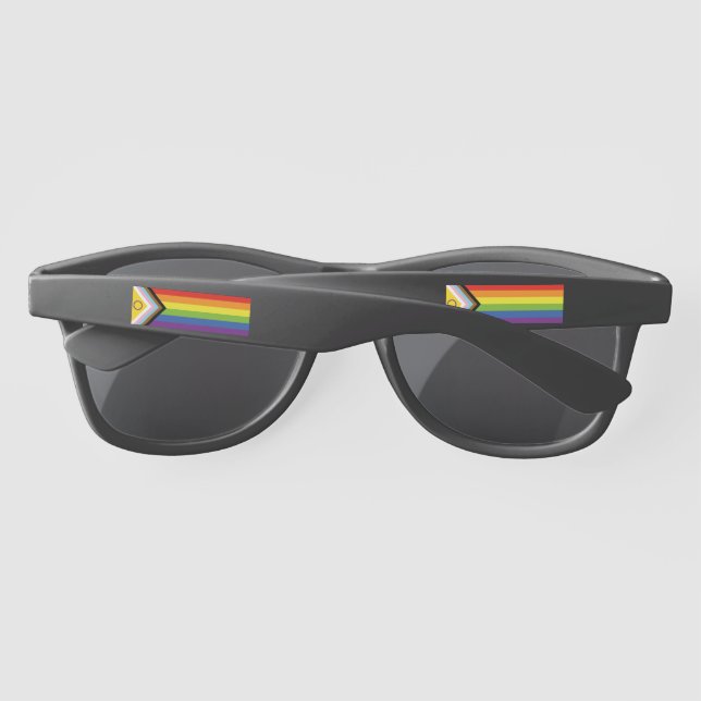 Lunettes De Soleil SlipperyJoe Intersex Progrès Fierté Drapeau arc-en (Dos)