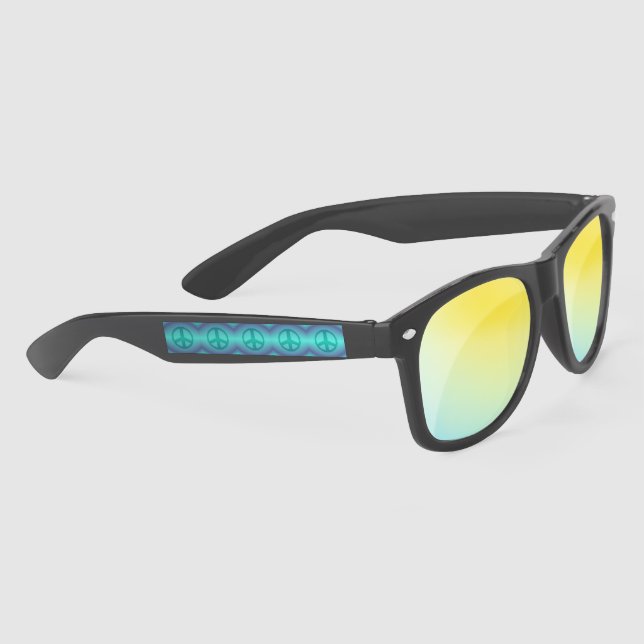 LUNETTES DE SOLEIL SYMBOLE DE PAIX DE L'EFFET DE LA TOILE (Droite)