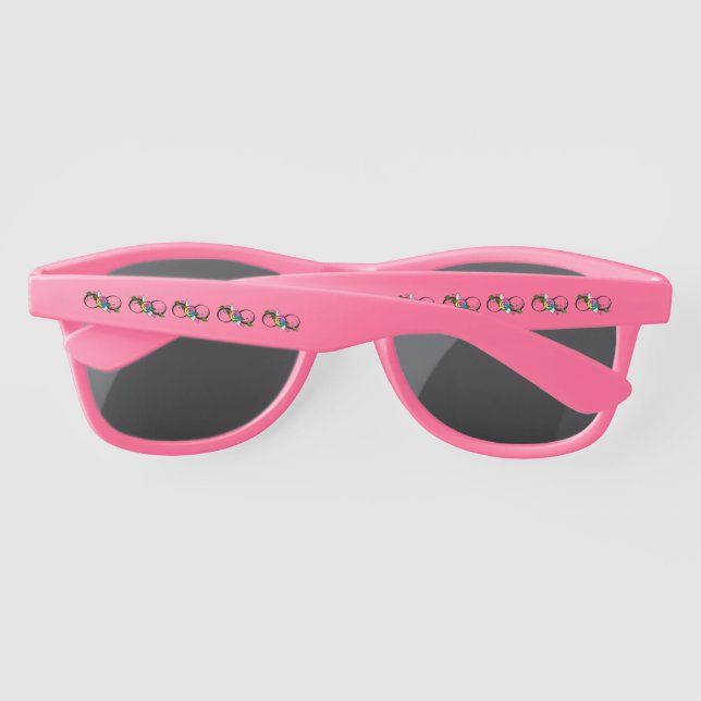 Lunettes De Soleil Symbole d'infini avec Rose arc-en-ciel (Dos)