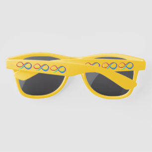 Lunettes De Soleil Symbole d'infinité arc-en-ciel stratifié