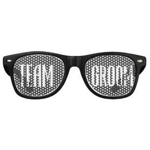 Lunettes de soleil Team Groom Cool moderne noir et