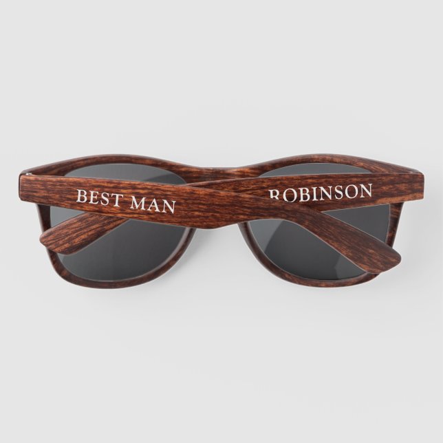 Lunettes De Soleil Témoignage de mariage amusant (Dos)