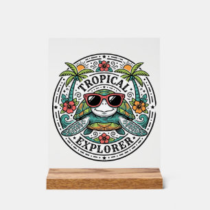 Lunettes de soleil Tortue de mer Tropical Vintage