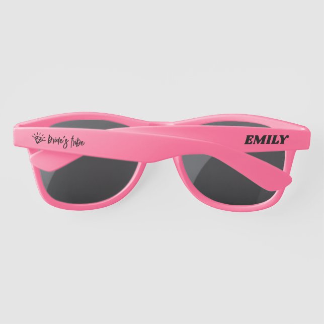 Lunettes De Soleil Tribe d'une mariée de bachelorette personnalisée (Dos)