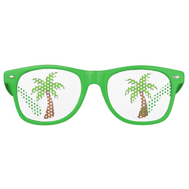Lunettes de soleil Tropical Island Green Palm Tree (Devant)
