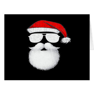 Lunettes de soleil visage de Père Noël avec chapea