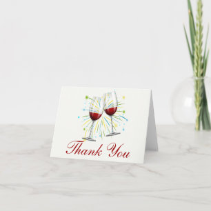 Lunettes de vin de Bourgogne rouge Mariage, Merci