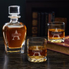 Lunettes de Whiskey Set avec décodeur Monogram Oak