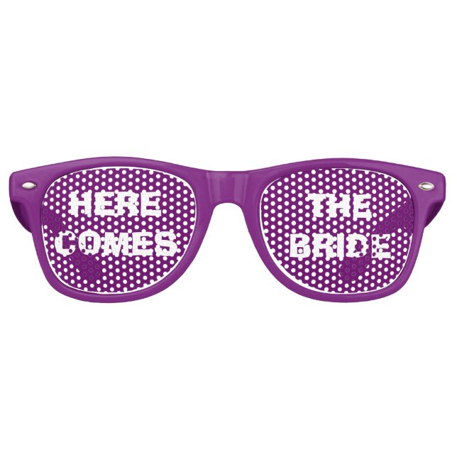 Lunettes d'oeil violet et blanc de la mariée (Devant)