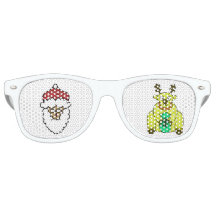 Lunettes d'yeux du Père Noël Reindeer
