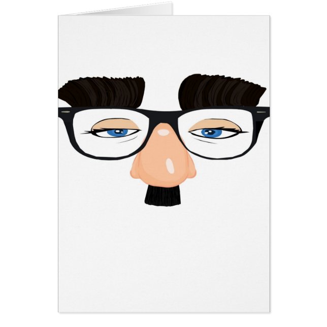 Lunettes et visage avec la moustache (Devant)
