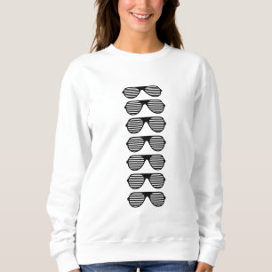 Lunettes noires décontractées Sweatshirt femme