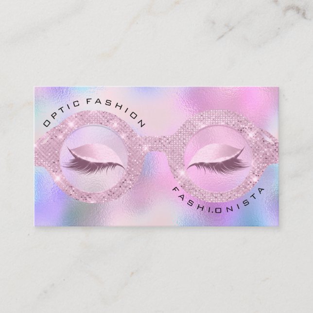 Lunettes rose Holographe Optique Carte de Rendez-v (Devant)