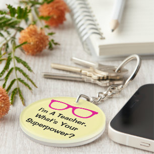 Lunettes roses porte-clés cadeau drôle pour enseig