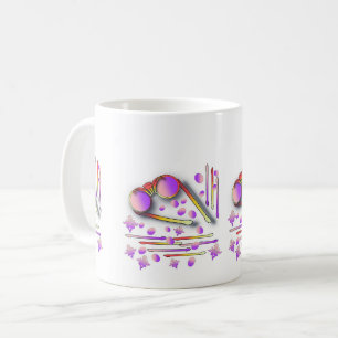 Lunettes violettes café Mug