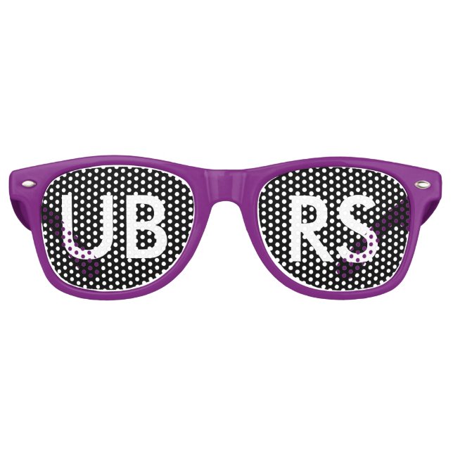 Lunettes violettes UBRS pour FANS! (Devant)