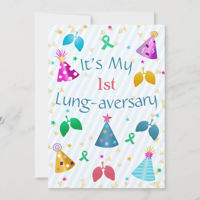 Lung-aversary Party Invitation (Front)