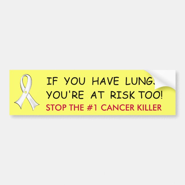 Lung Cancer Awareness Bumper Sticker (Front)