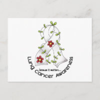 Lung Cancer Awareness FLOWER RIBBON 1