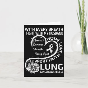 Lung Cancer Awareness Gift Husband Lung Cancer Rib Card