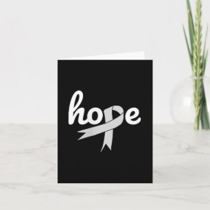 Lung Cancer Awareness Hope White Ribbon Chemo Chem Card