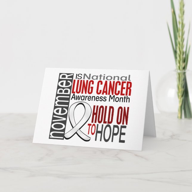 Lung Cancer Awareness Month Ribbon I2.4 Card (Front)