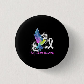 Lung Cancer Awareness Pearl Ribbon 1 Inch Round Button