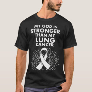 Lung Cancer Awareness Survivor White Ribbon Men Wo T-Shirt